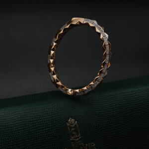 Rose Gold Pyramid Design Diamond Men's Kada